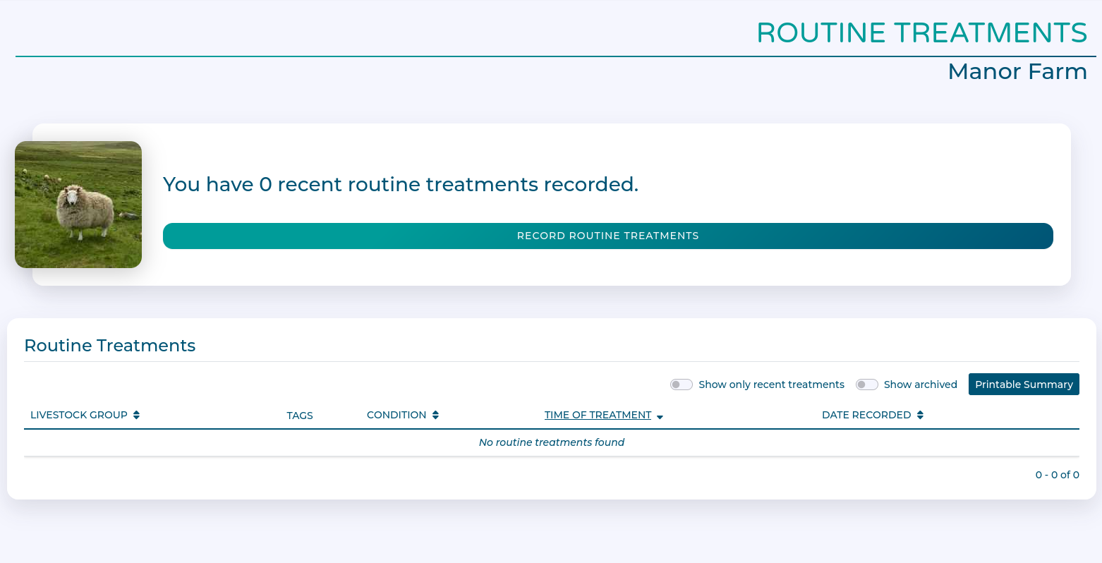 Routine Treatments Routine Treatments