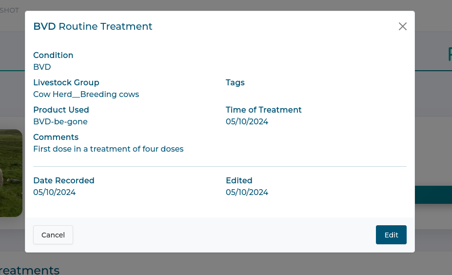 Treatment summary Treatment summary