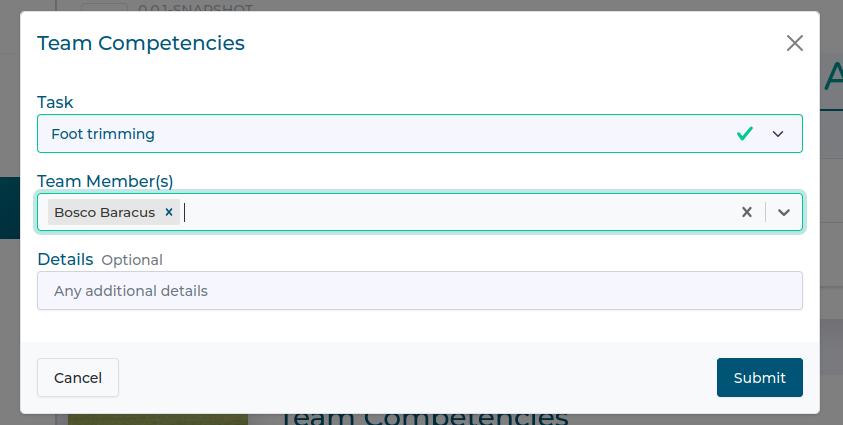 Adding team competencies Adding team competencies
