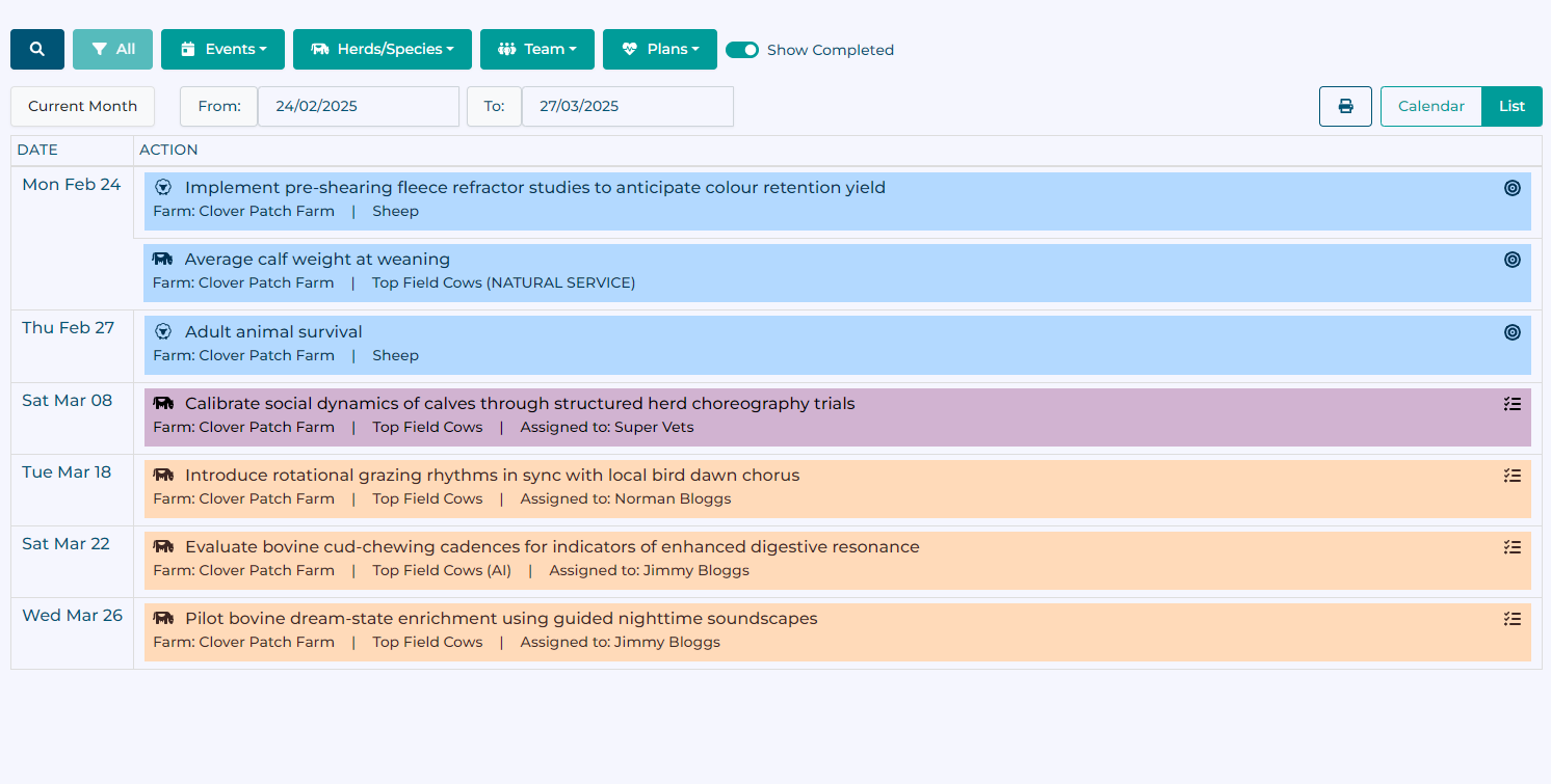 Increased List View Increased List View